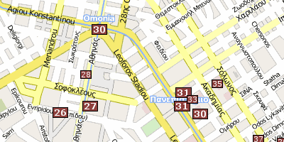 Stadtplan Omónia-Platz Griechenland